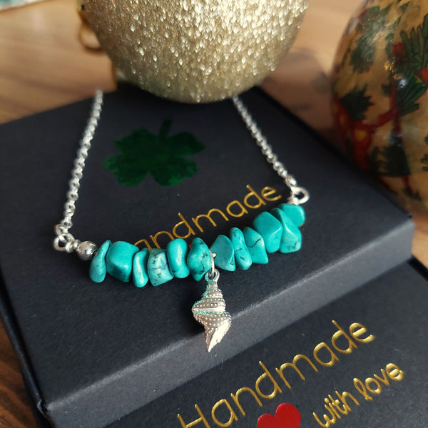 Jenna - Handmade Sterling Silver & Turquoise Necklace